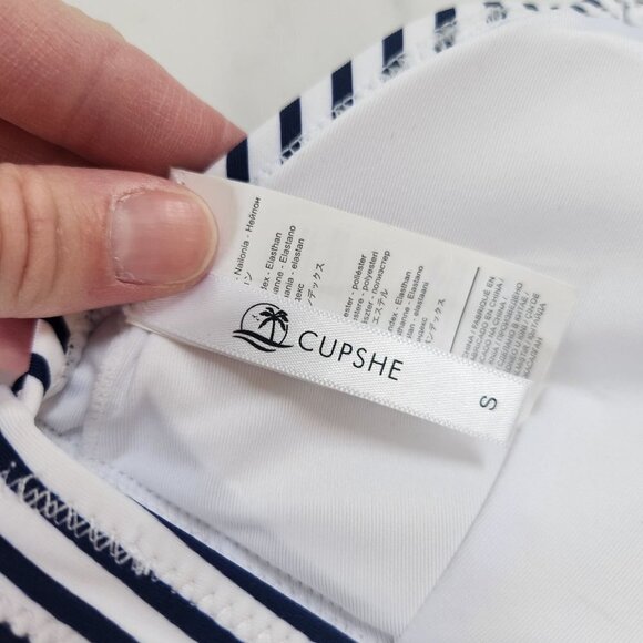 Cupshe Hit Summer Nautical Striped Bikini Top Women's S - Picture 5 of 6